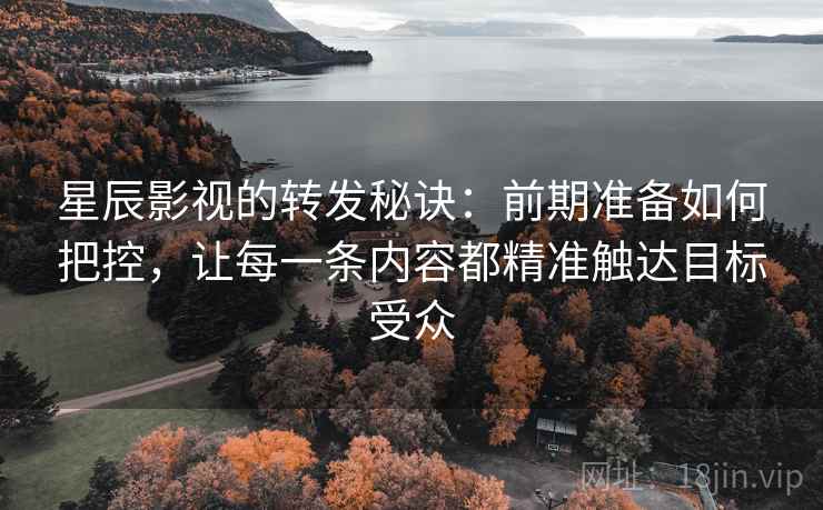 星辰影视的转发秘诀:前期准备如何把控,让每一条内容都精准触达目标受众 星辰影视的转发秘诀:前期准备如何把控,让每一条内容都精准触达目标受众